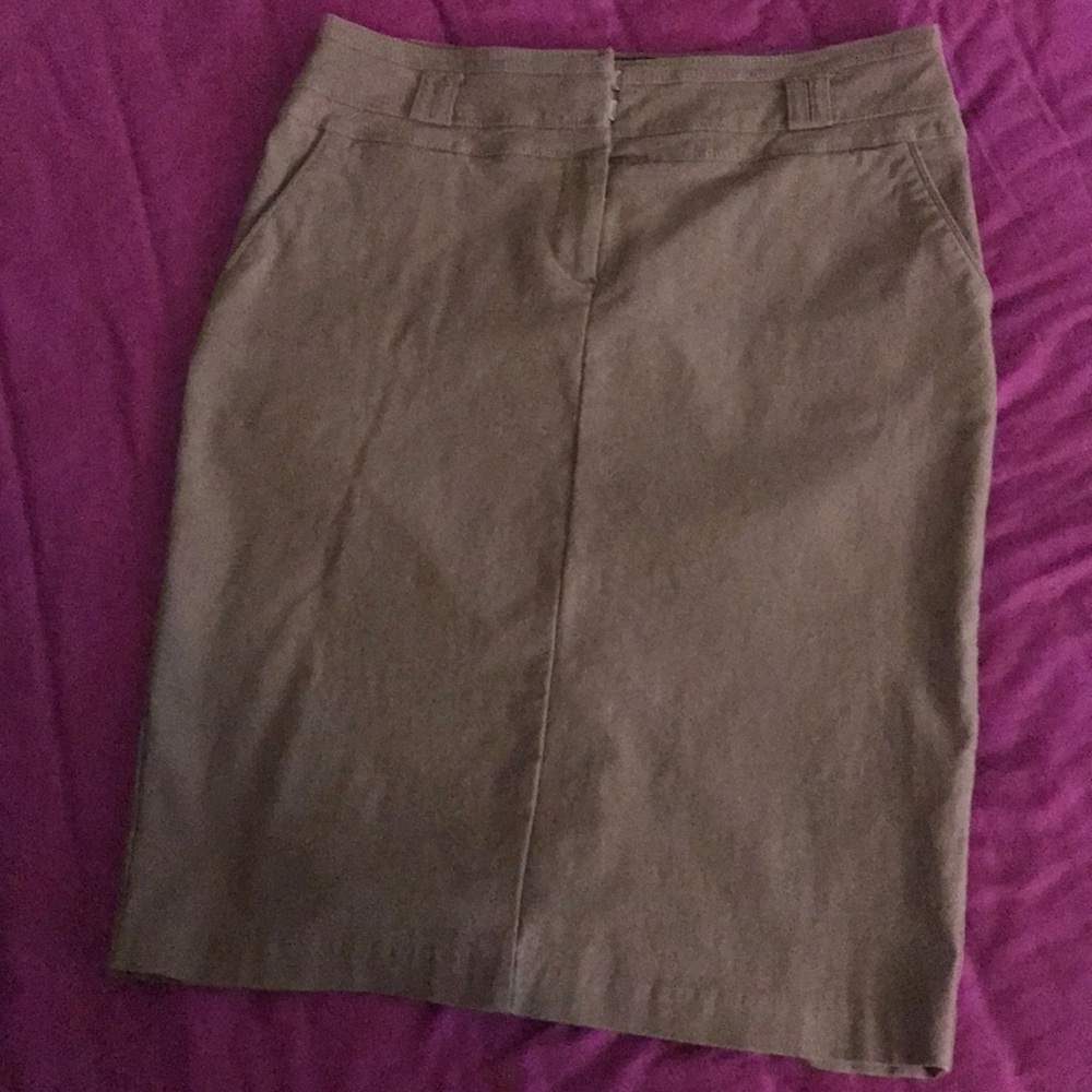 Brown pencil skirt